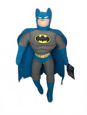 Batman Plush 16" 2011 s11 Classic Blue Gray DC Comics Toy Factory NWT